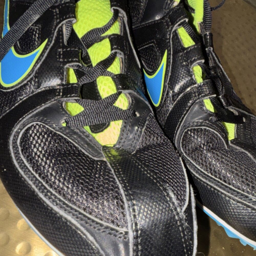 Nike Rival MD Track Spike Running Shoes Black Blue Yellow size 11 - Picture 10 of 11